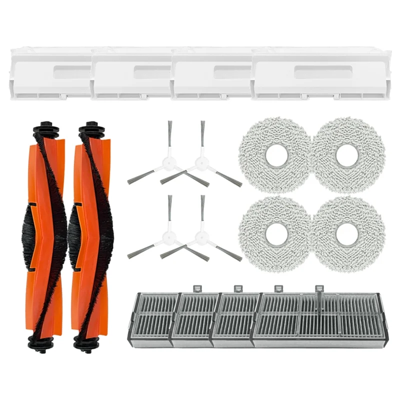

-A14E 18PCS For Xiaomi Mijia H40/D101CN Spare Parts Brush Filter Dust Bag Mop Cloth Essential Accessory For Enhanced Cleaning