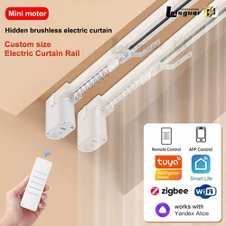 Mini Motor Tuya Wifi alexa Zigbee Alexa Google  Smart Home Electric Curtain System Track Set