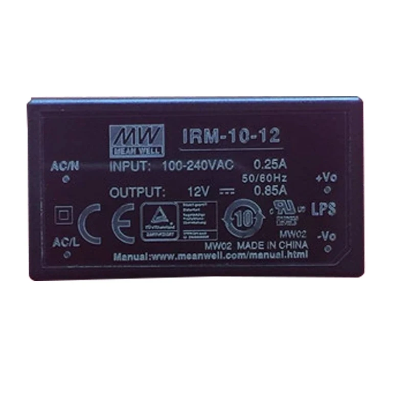 IRM-01/02/03/05/10 meanwell power supply ac dc 3.3/5/12/15/24V class 2 design smps Waterproof dustproof miniature