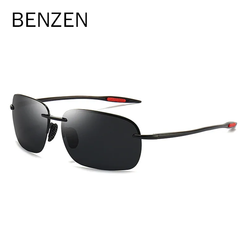 

BENZEN Outdoor Polarized Sunglasses Men Al-Mg Men's Sun Glasses Sports Goggles Night Vision Glasses UV Protection 9632