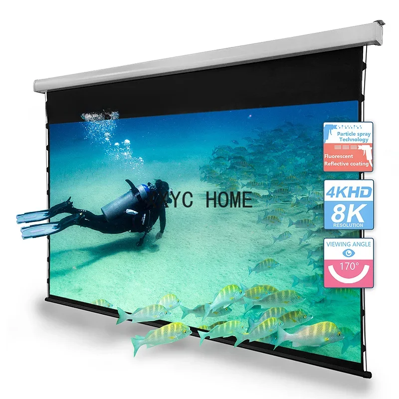 Large Motorized Intelligent Electric Projection Screen for Commercial Projector