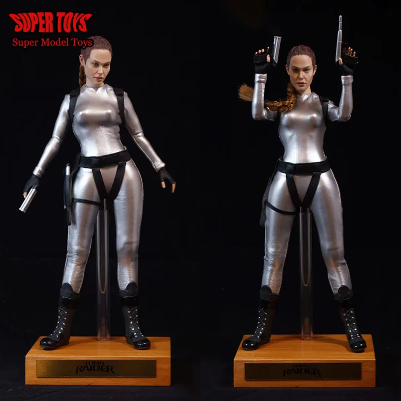 

KUMIK KMF23-T007 1/6 Scale Full Set Female Soldier Grave Raider Silver Jumpsuit Outfit With Weapon 12 Inch Action Figure Model