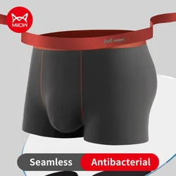 MiiOW 3pcs Seamless Sexy Men's Underwear Boxers Soft Threaded Fabric Man Panties 3A Antibacterial Underpants Male Boxershorts