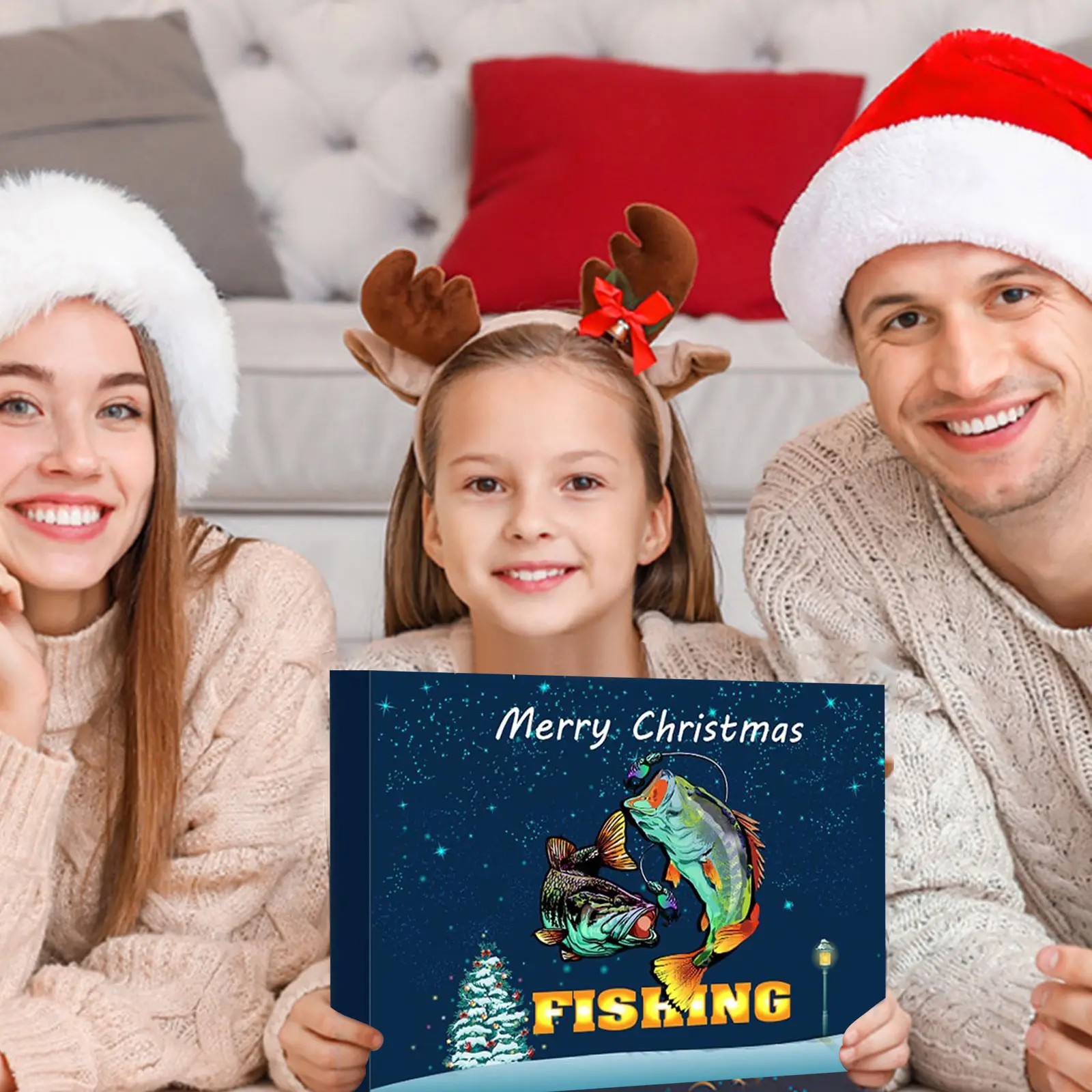 Christmas Toys Kids Stopwatch Countdown Advent Calendar Fishing Christmas Countdown 24 Days Fishing Set For Adult Children