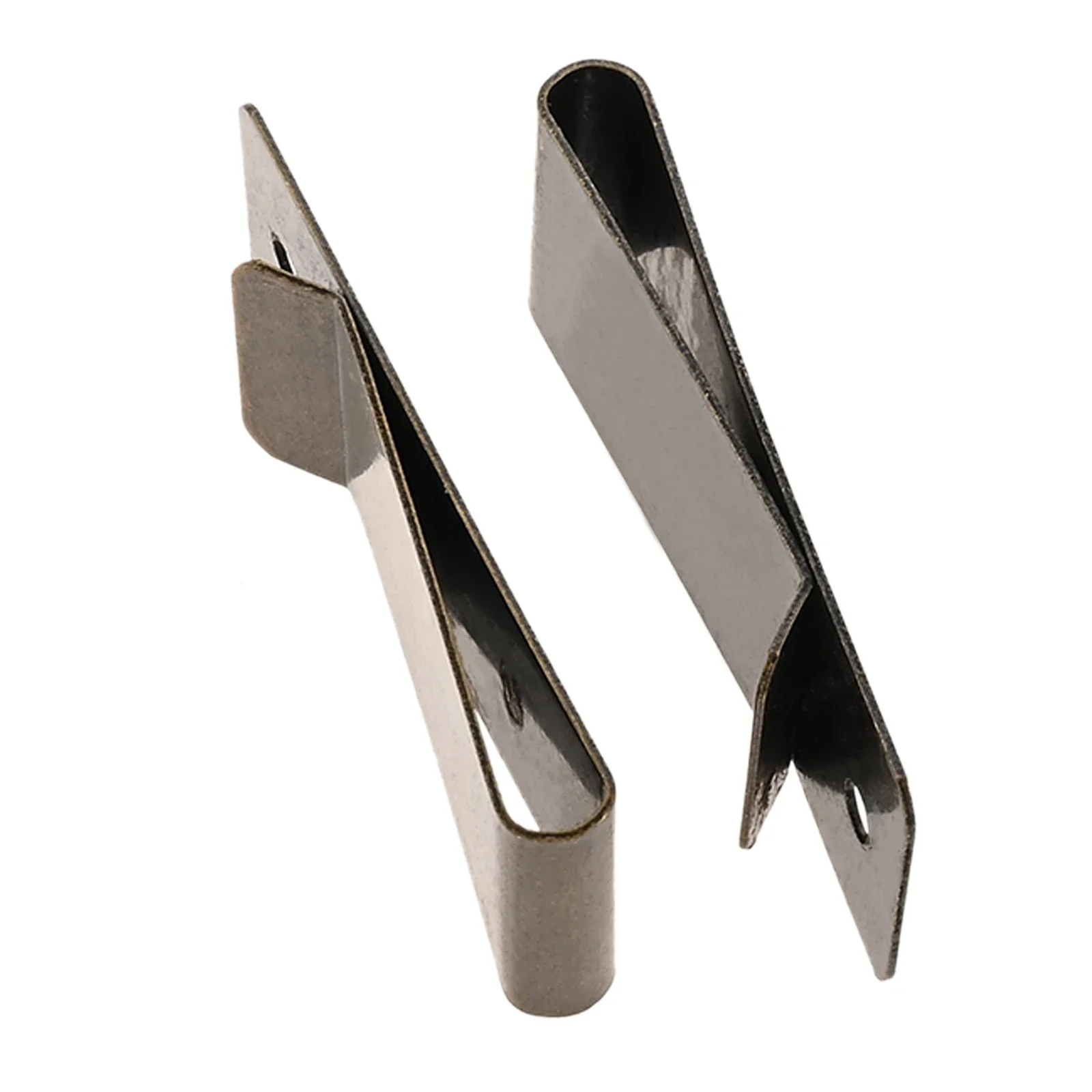 Clip de hebilla de resorte de bronce antiguo, 2 uds., con agujeros, funda, Clip para cinturón, cierre, bolsillo, billetera, gancho para llaves para bolso, Artesanía de cuero