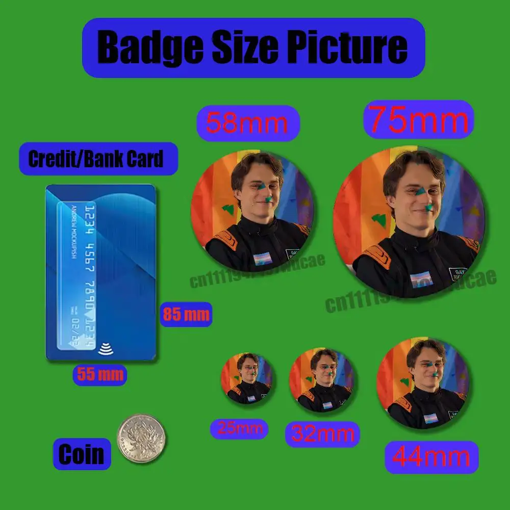 For 81 O-Oscar P-Piastri Badge Case Custom Pin Insignia Emblem Round 25mm Button Laser Film Cover
