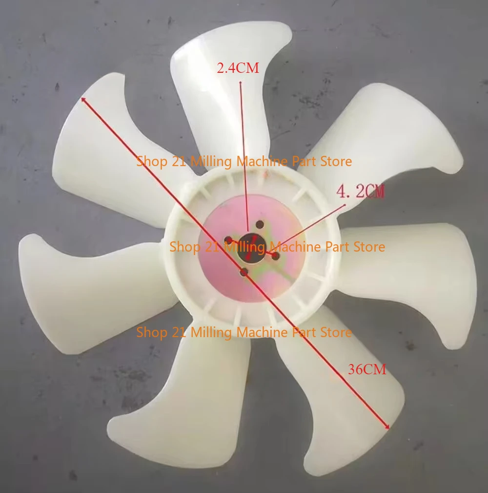 Cooling Fan Blade for Kubota D1105 Engine U30/35-3 Excavator Accessories 1 piece