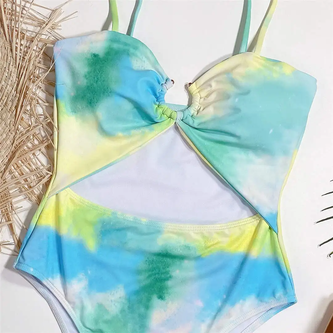 2026 Einteiliger Badeanzug für Damen, neuer gepolsterter Badeanzug, Badeanzug für Damen, Monokini, sexy Batik-Design, Bauchausschnitt, Damen-Bademode V2902 – Detail 11