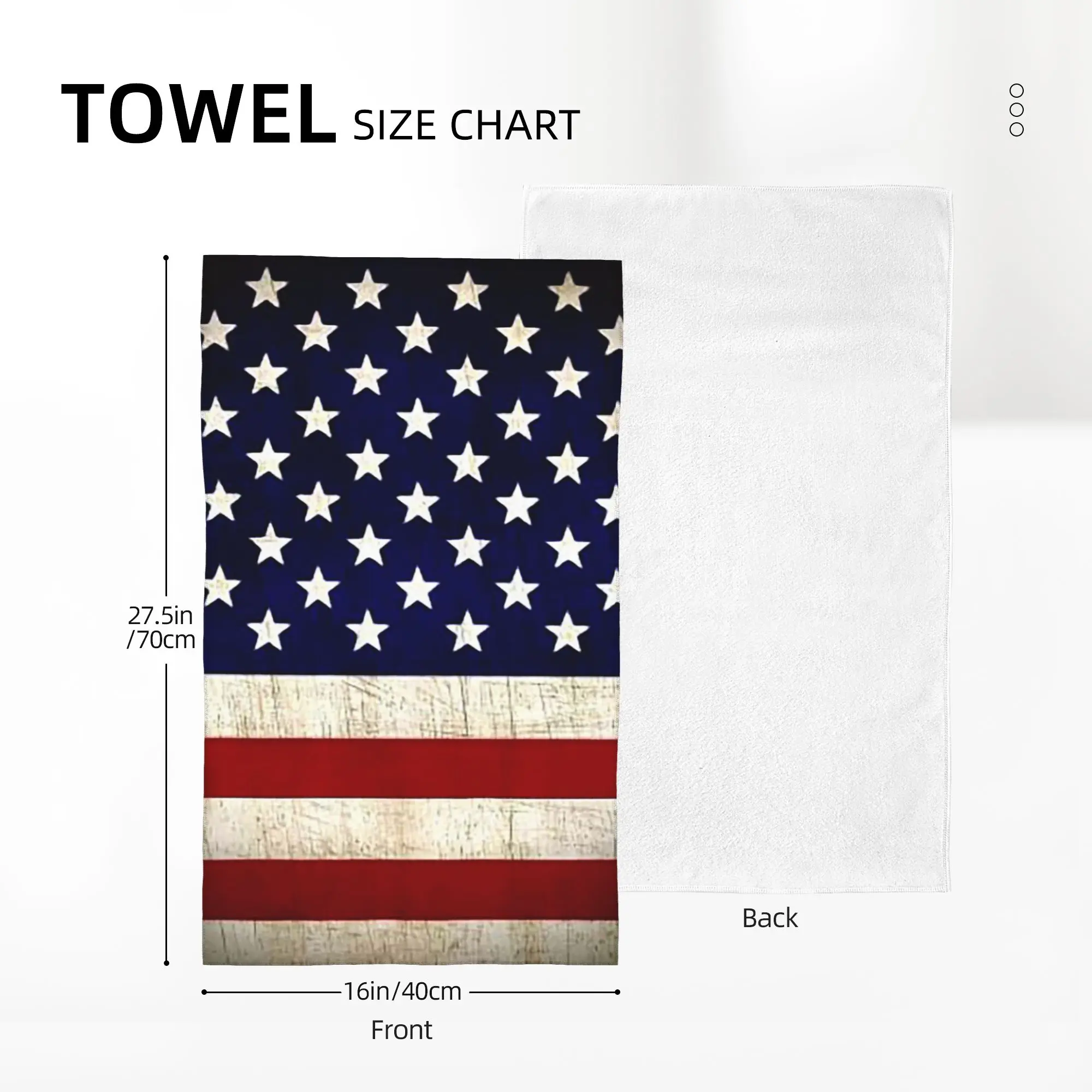 Custom American USFlag Soft Face Towel Quick Dry Pool Bath Cotton Towels Breathable
