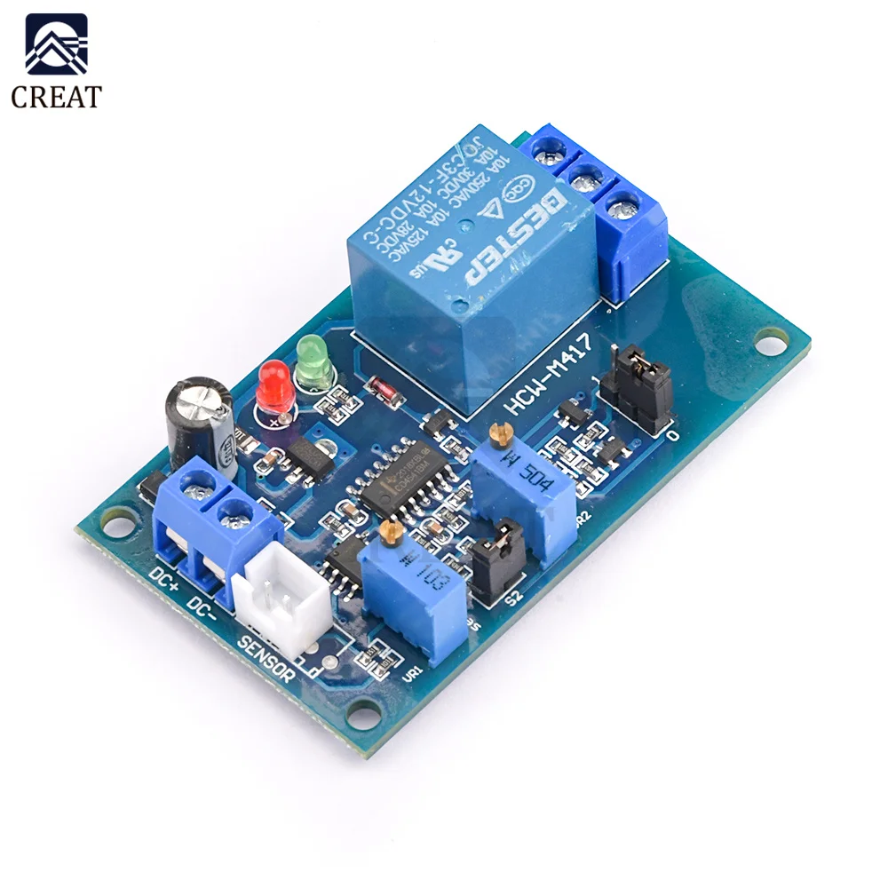 12V Photoresistor Relay Module Light Brightness Sensor Timer Detection Controller Switch On/Off With Wires for Car Board