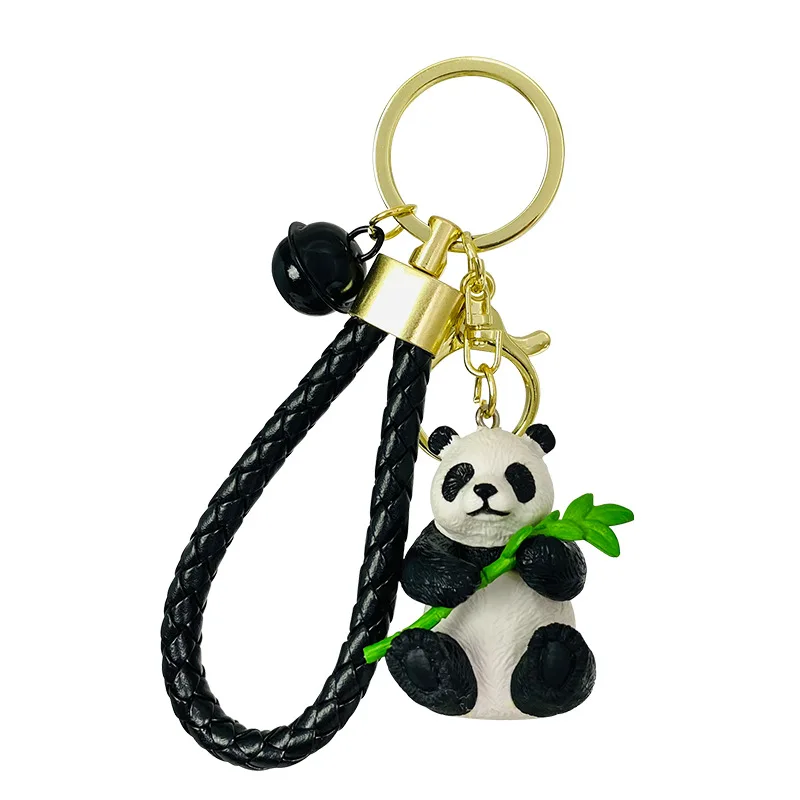 

Creative Cute Panda Doll Keychain Cartoon Keyring Bag Pendant Car Key Chain Ring Holder Happy Couple Gift