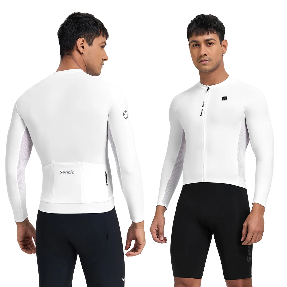 Santic Men Cycling Jerseys Long Sleeve  Spring Summer Breathable Quick Dry Road Bike Shirt Bicycle Clothing TM25C01184