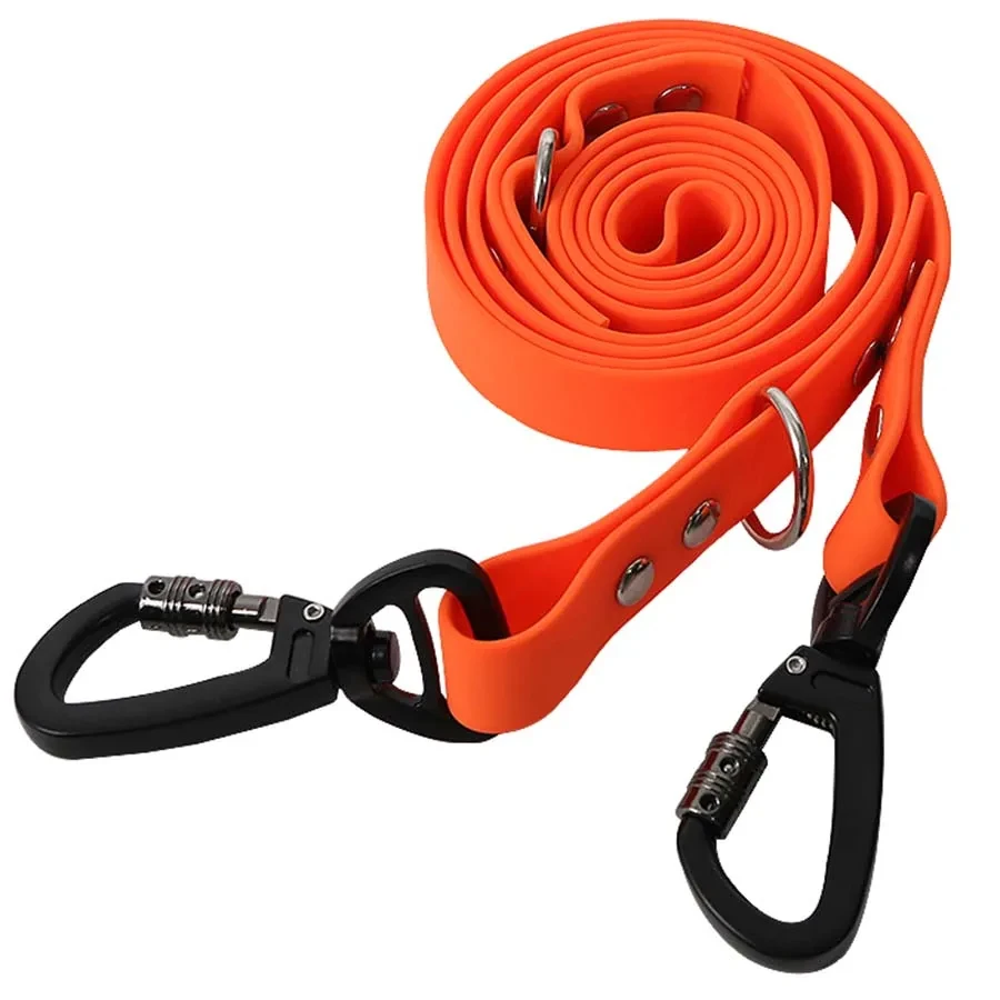 PVC Waterproof Dog Rope Reflective Dog Safety Leash High Strength Locking Alloy Hook Buckle Soft Double-ended Pet Dog Chain