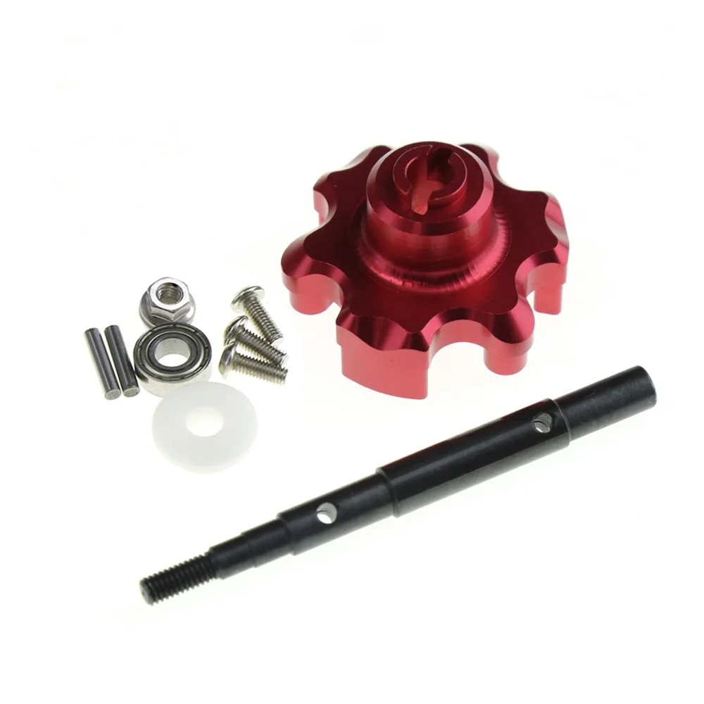 Metal Transmission Cush Drive Housing with Drive Input Shaft for 1/5 6S 8S RC Car Upgrade Parts,Red