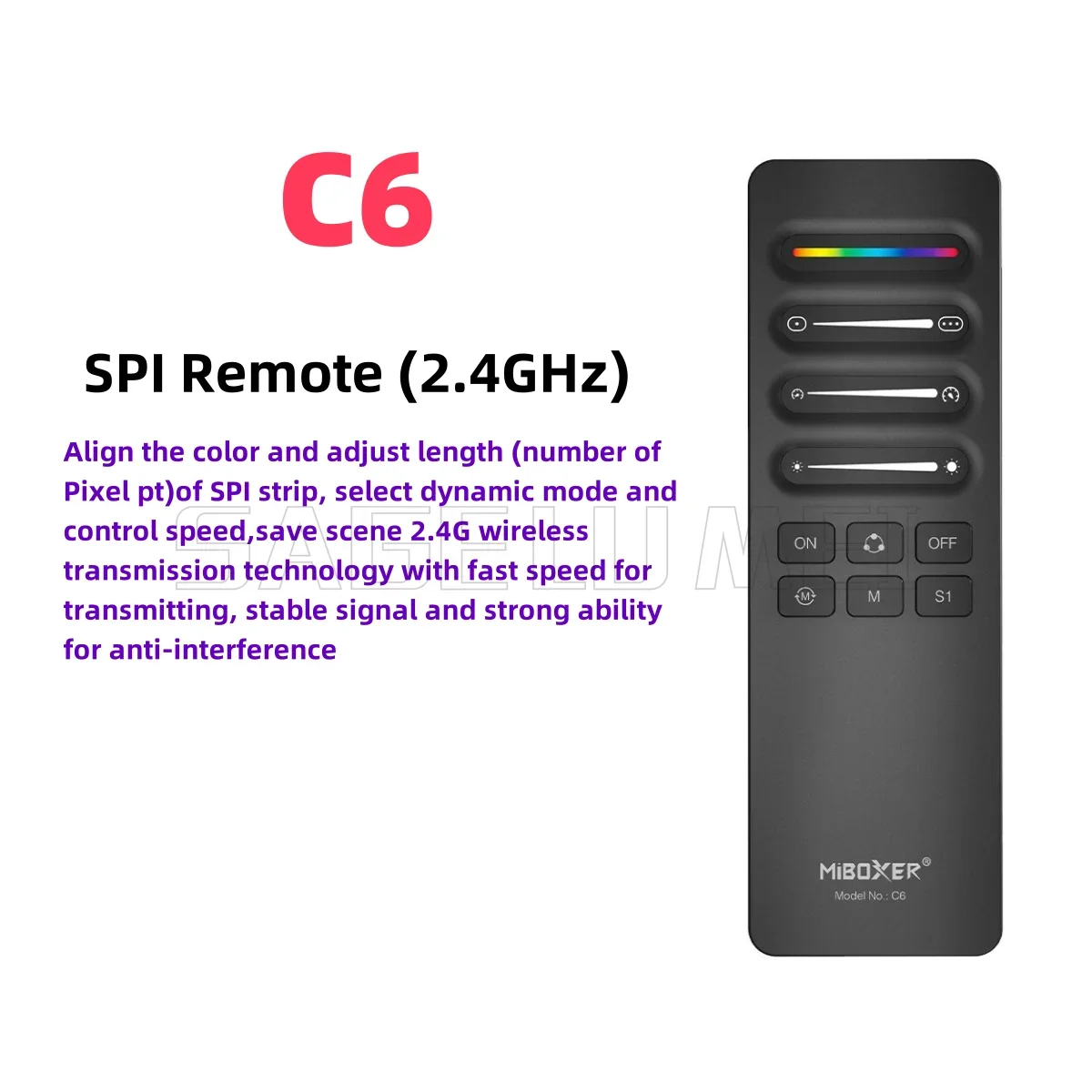 Miboxer 2.4G RF Remote Control C1 C3 C4 C5 for Brightness,Color Temperature,RGB Adjustable Button or Slide Control Easy Install