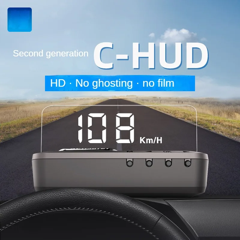 

Car Universal C-HUD Head-Up Display HD Projection Suspension Vehicle OBD Speed Display Digital H80