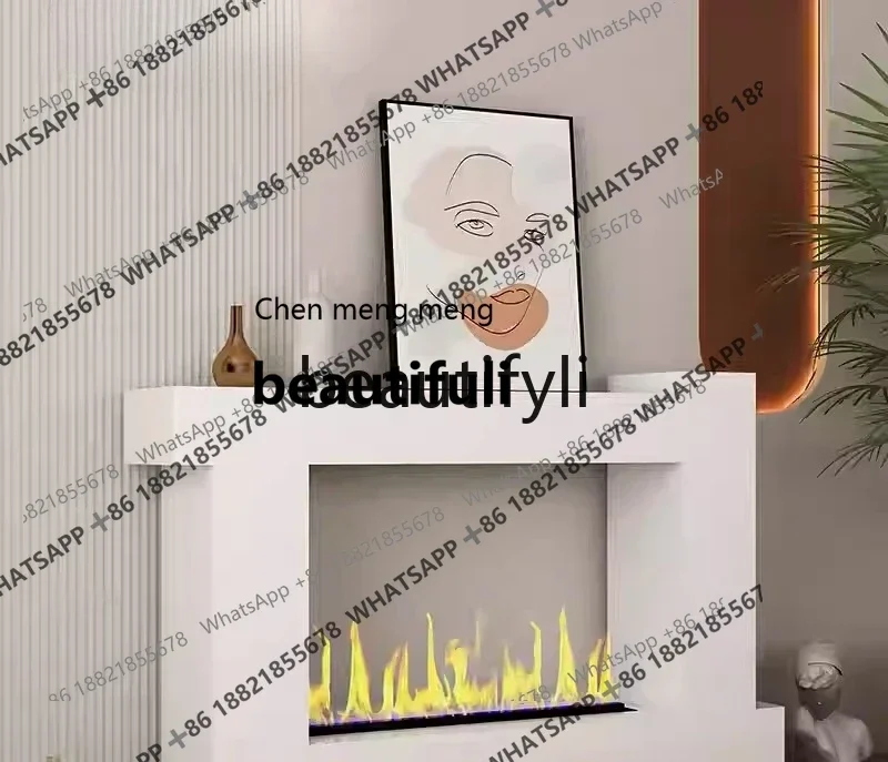 X  S132 Light Luxury Fireplace Frame Simple Embedded Humidifier Decorative Cabinet Simulation Electronic Atomizing Core