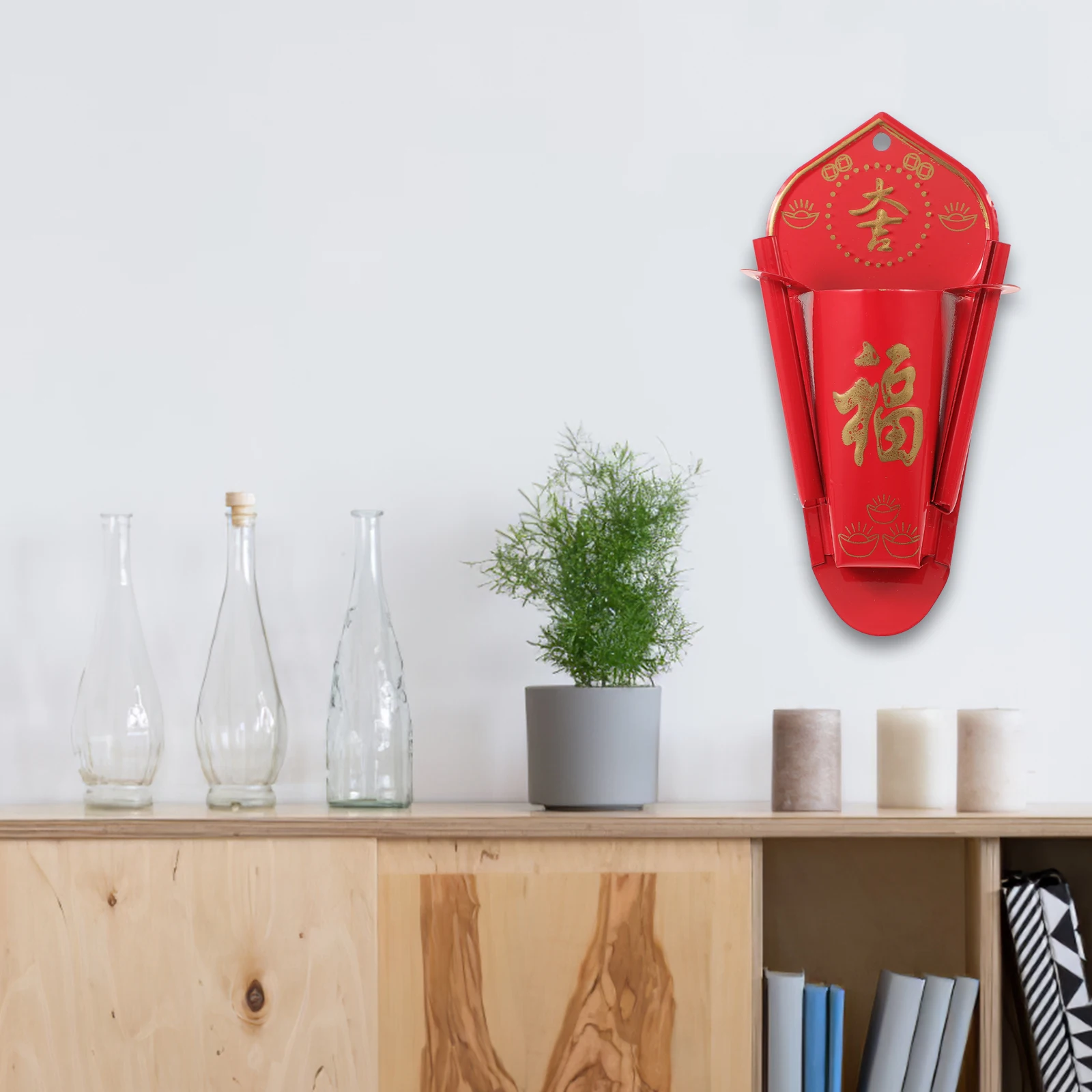 

Wall Mounted Incense Burner Decoration Hanging Iron Censer Home Decor Small Size Round Shape Iron Incense Holder Fortune