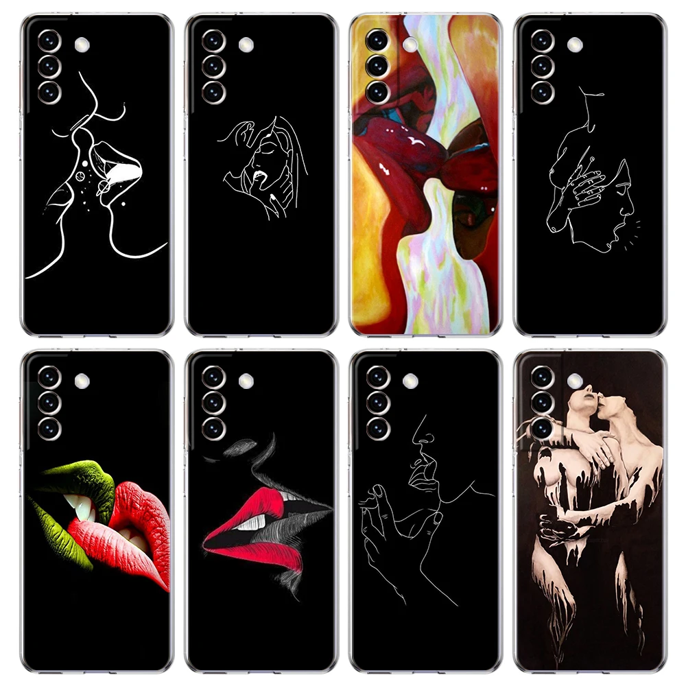 

Abstract Line Sexy Couple Body Phone Case for Samsung Galaxy S23 S20 FE S22 S21 Ultra M21 M22 M32 S10 S10E S9 S8 Plus 5G Shell