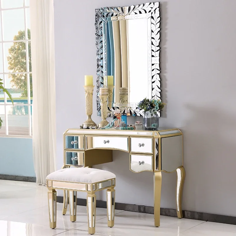 Mirror dresser combination bedroom girl dresser simple multi-pump storage storage table