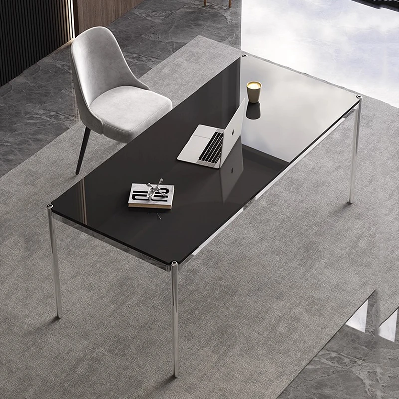 Meja Kantor Minimalis Estetis, Meja Komputer Eksekutif Berdiri, Meja Resepsionis Kantor, Desain Display, Escrivaninha, Perabot Rumah