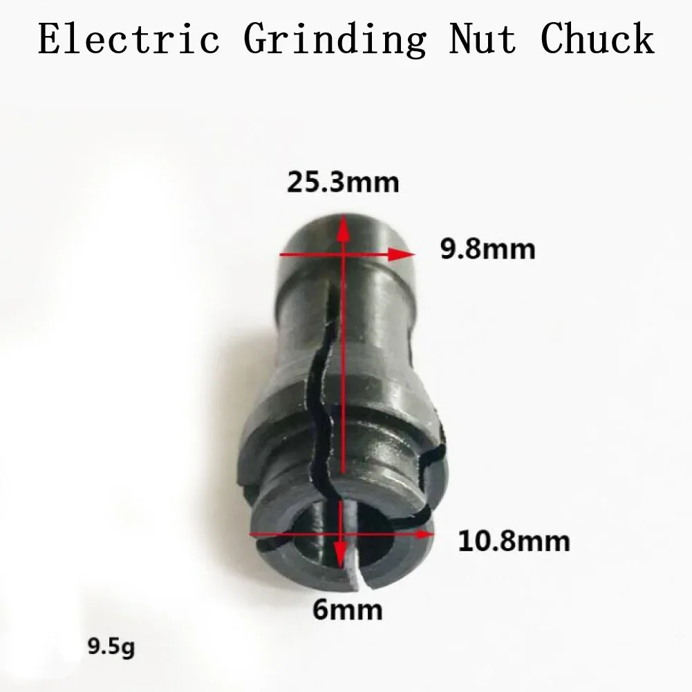 

1PCS Grinding Machine Clamping Collet Engraving Chuck/Nut 6mm Replacement Parts 27 * 10mm Electric Grinding Chuck High Quality