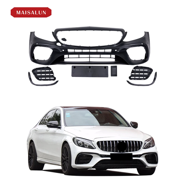 

Высококачественный передний бампер C65 Amg Bodykit для Mercedes Benz C Class W205 2015-2021, обвесы