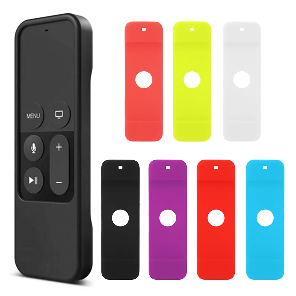 For Apple TV 4 Remote Control Waterproof Dust Cover Household Merchandise Colorful Anti-Slip Silicone Protective Case Cover Skin