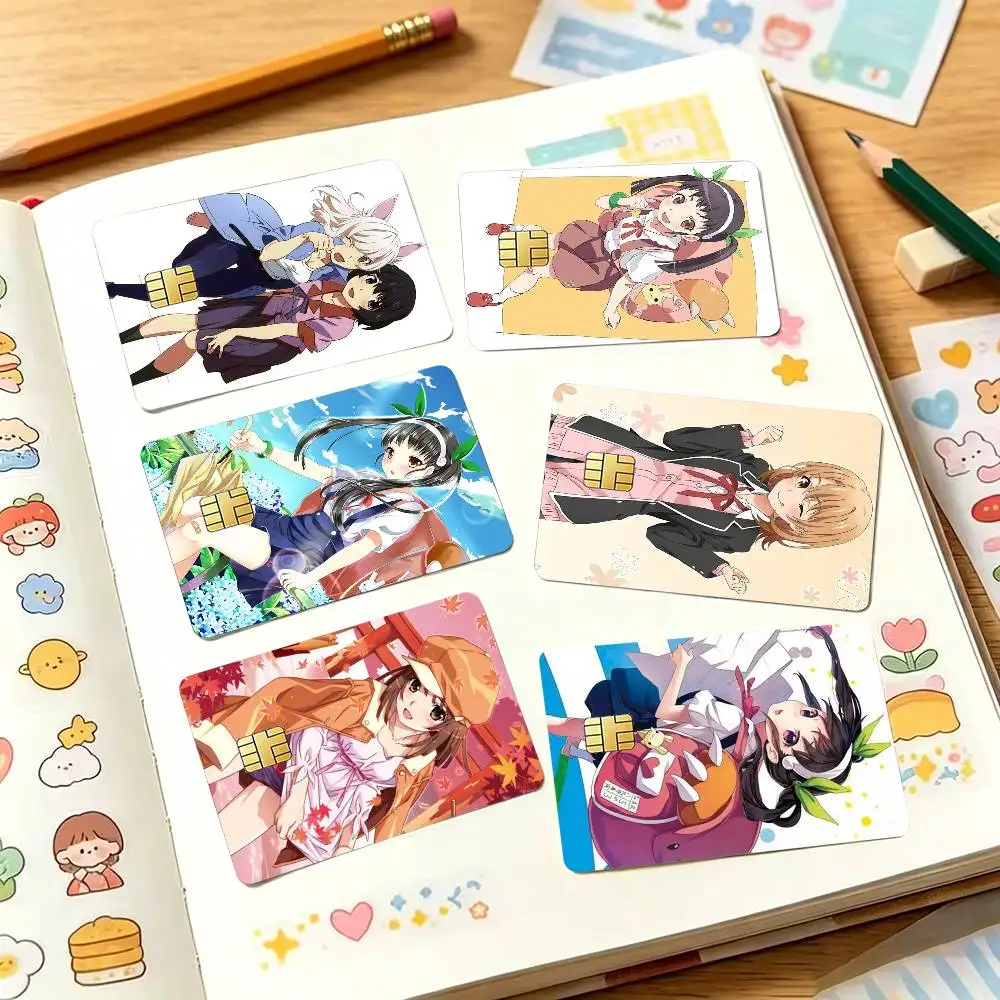 

Monogatari S-Series ANIME Credit Card HD Stickers Small Chip Waterproof Sticker Game Card Decal Gift