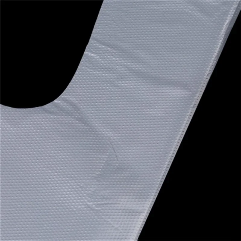 100er-Pack transparente Plastik-Einkaufstaschen mit Griffen, Supermarkt-Lebensmittelbeutel, Aufbewahrungstasche, Einkaufstasche – Detail 13