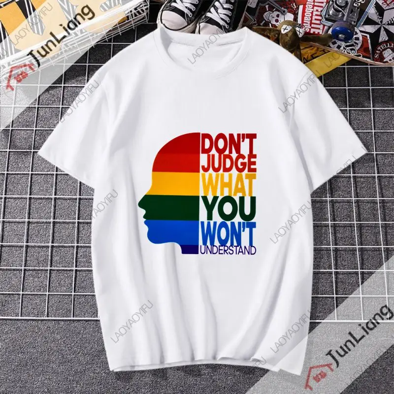 Don't Judge Things You Don't Understand Printed T-shirt Street Wear Harajuku T-shirt Summer Loose Fashion Wear