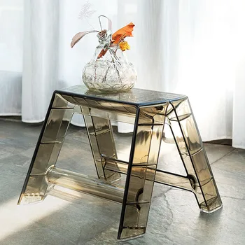 Transparent acrylic PC stools folding ladder, multi-function ladder, small step platform, creative home stool customized