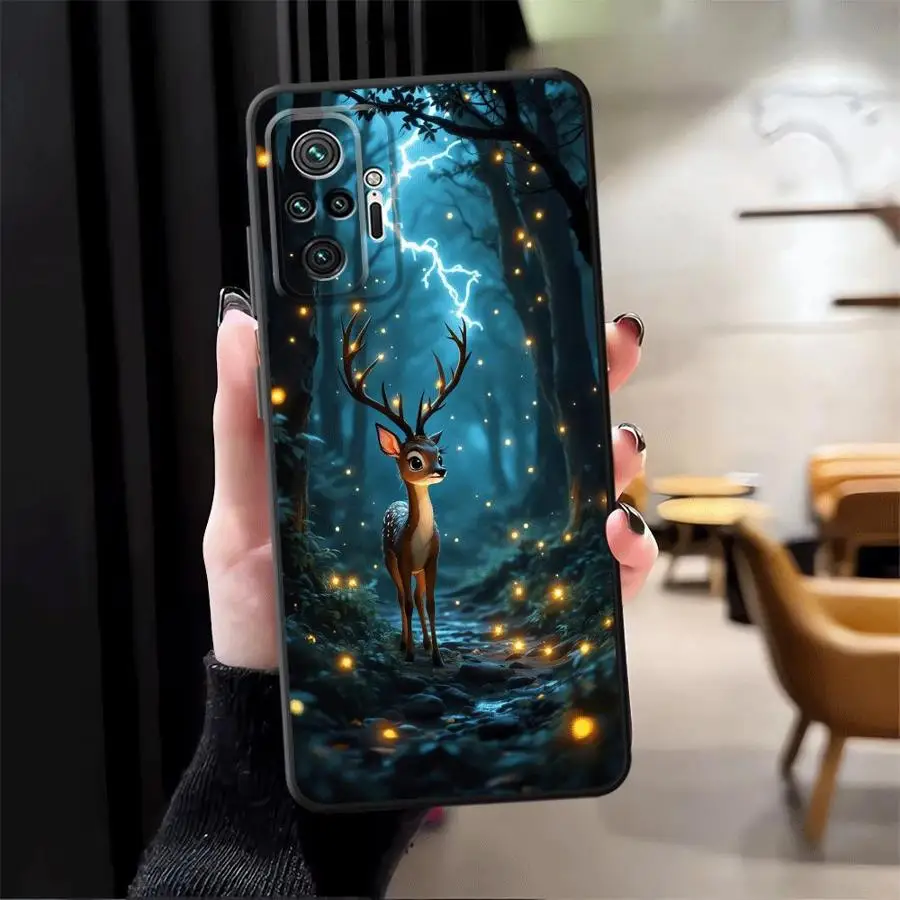 حافظة لهاتف شاومي ريدمي نوت 9S 10S 9 10 11 12 Pro 7 8 11s 12s 13 14 Pro Plus غطاء هاتف ناعم أسود