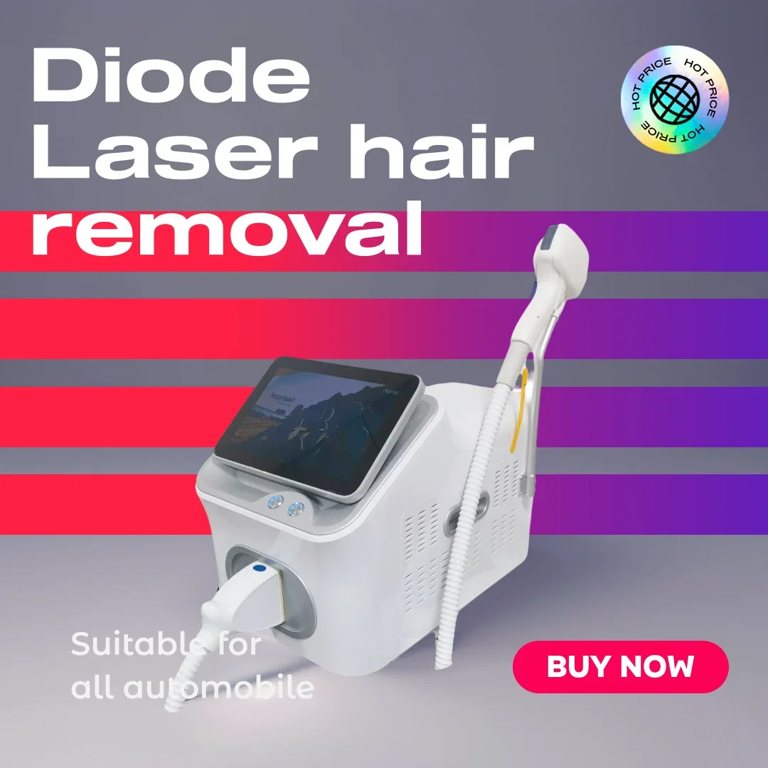 

2025 Newest Portable Diode Laser Permanent Hair Removal Machine Profesional 3000w 808nm 3 Wave Alexandrite 755nm Equipment