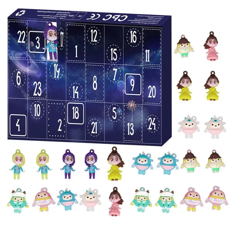 Christmas 24 Days Countdown Advent Calendar 2024 Delightful Advent Calendar CalendarWith 24 Days Of Fantasy Fluorescent Dolls