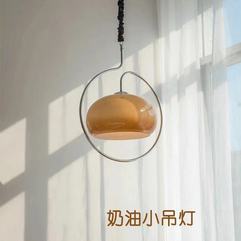 Vintage Restaurant Pendant Lights Bar Counter Corridor Retro Lighting Fixtures Cream Style Egg Tarts Bedroom LED  Hanging Lamps
