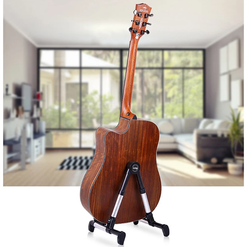 Professional Electric Guitar Stand Universal Folding Electric Acoustic Bass Stand A-Frame Musical Rack Holder Guitar Accessories