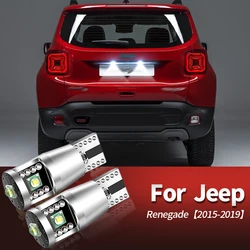 Canbus 12V White LED License Plate Light W5W T10 For Jeep Renegade Grand Cherokee Commander Cherokee Compass Liberty