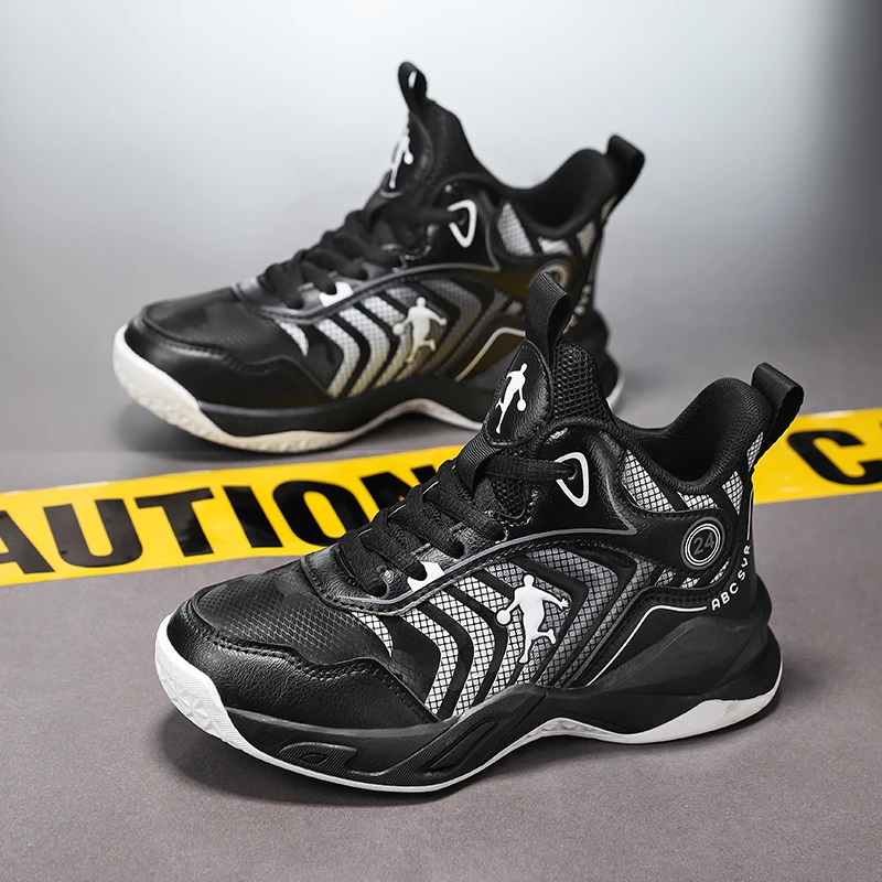 

Детские баскетбольные кроссовки, нескользящие дышащие кроссовки для тренировок по баскетболу, спортивная обувь на шнуровке для мальчиков и девочек, детская спортивная обувь