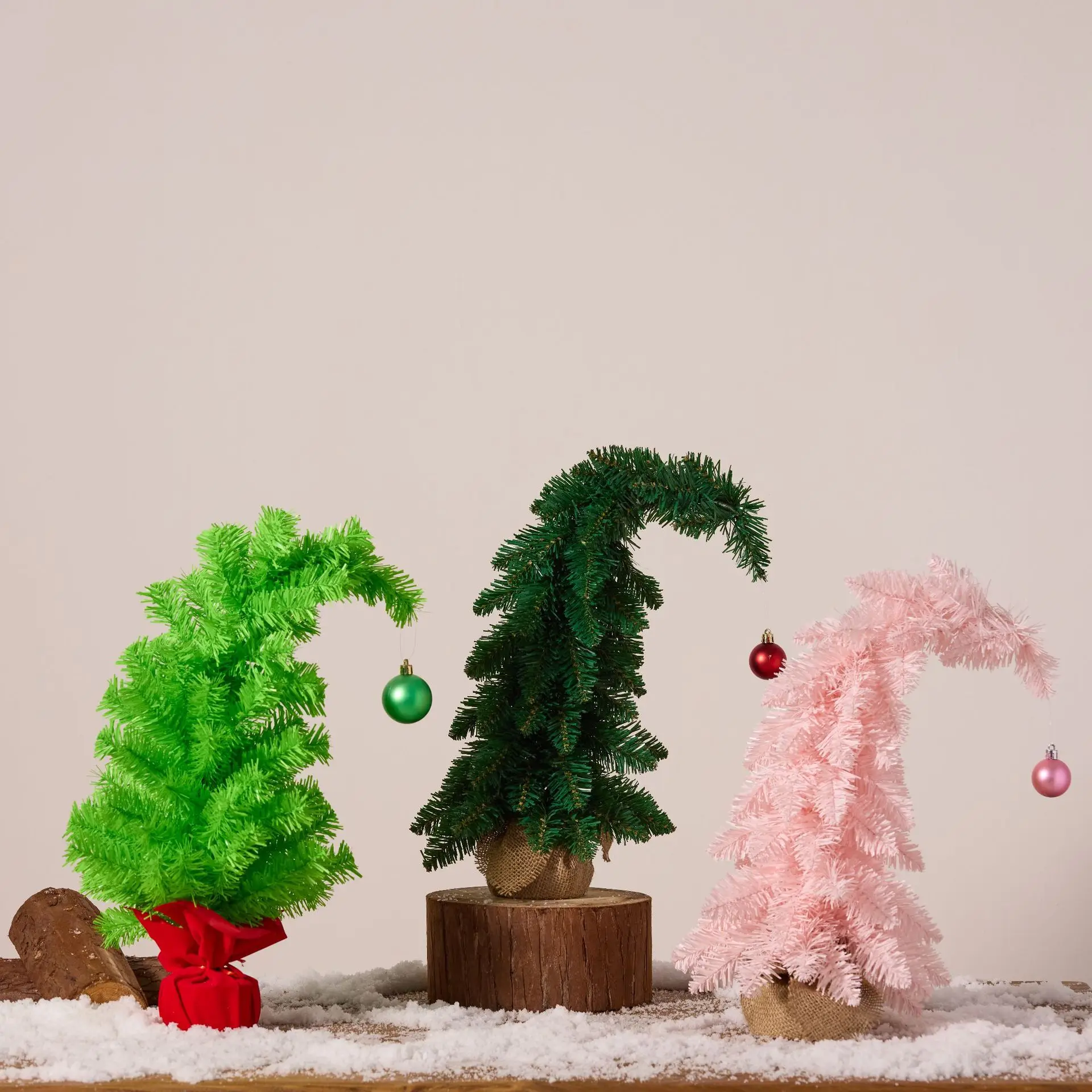 Adorno duradero, Mini accesorio de decoración de árbol de Navidad para fiestas navideñas, reuniones familiares, decoración diaria de escritorio, árbol de Navidad