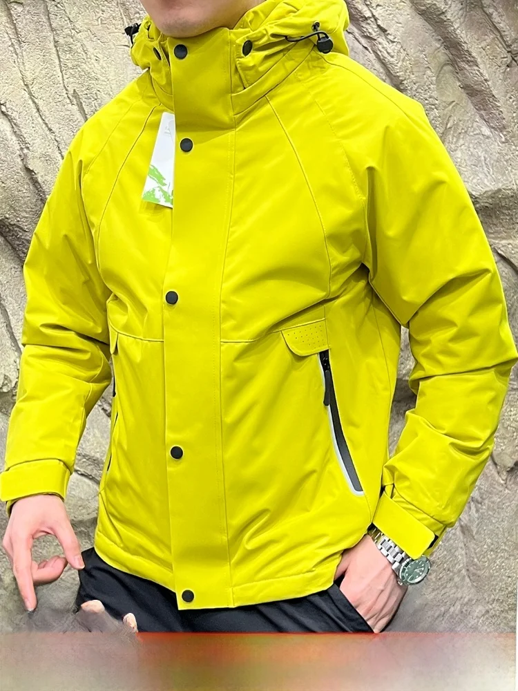 

Tech aphene Men's Outdoor Heavyweight Warmth Du down Jaet Windproof Waterproof Thiened Autumn Winter Casual Sle Pur...