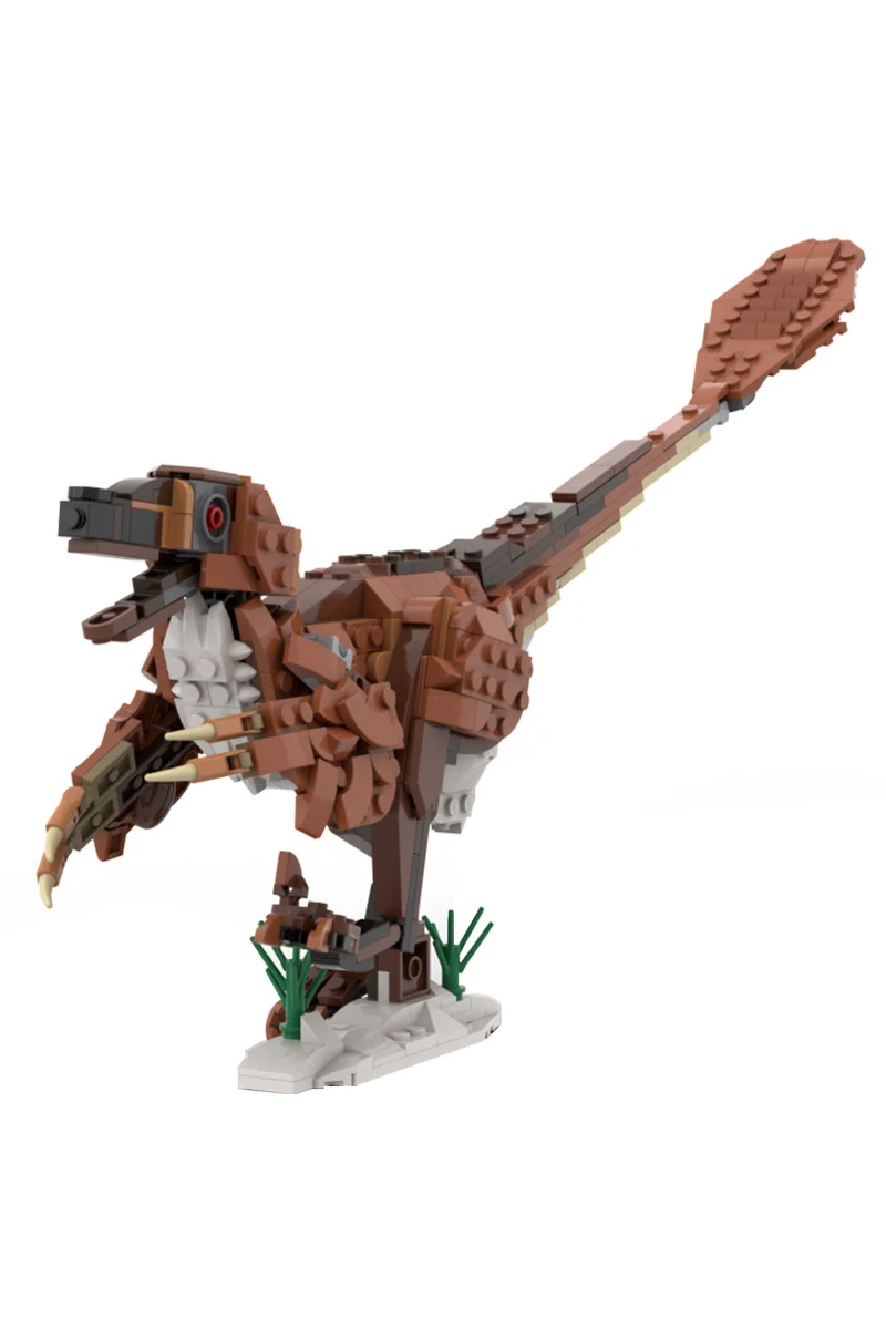 Gobricks MOC Velociraptor Mongoliensis Building Blocks Model Jurassic Dinosaur World Velociraptor Mongoliensis Bricks Toys Gifts