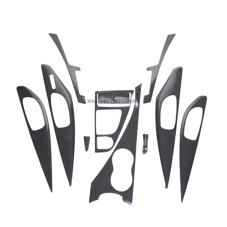 

REAL DRY CARBON FIBER INTERIOR TRIMS COVER for INFINITI Q50 11 PCS 2014-2017 CAR INTERIOR ACCESSORIES