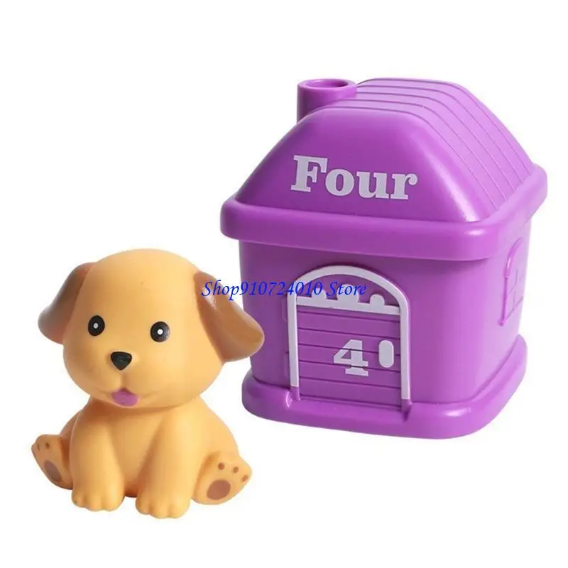 77HD 대화형 농장 동물 Playset 10Pcs 수학 조작 손가락 인형 교육 장난감 연령 3+