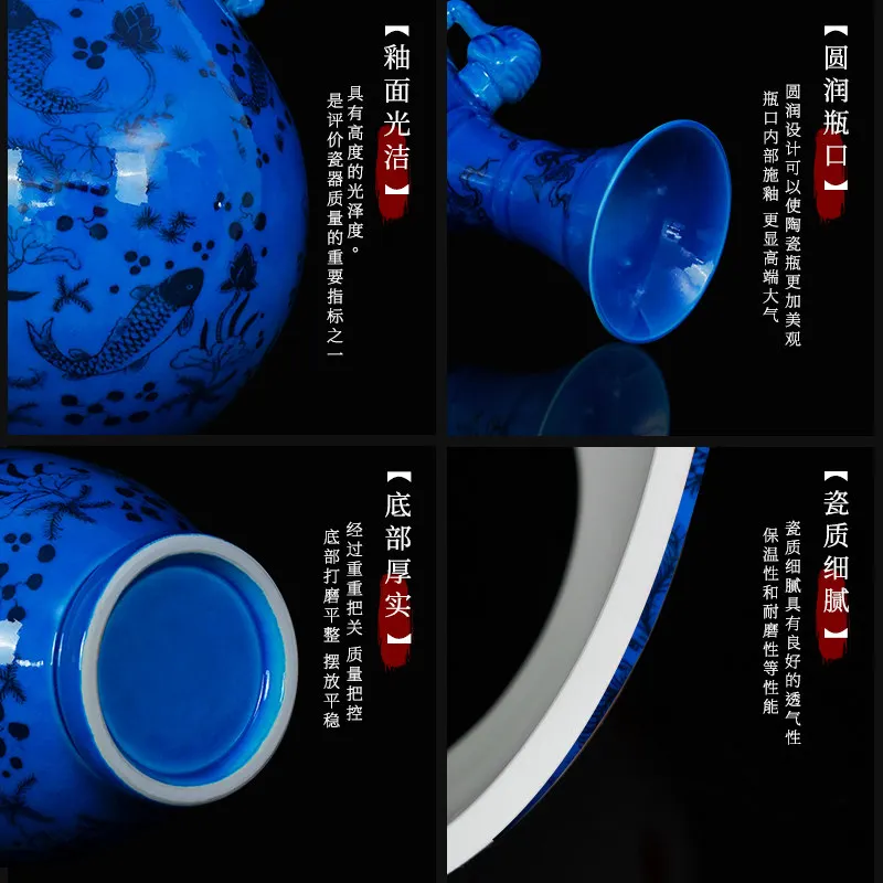 Jingdezhen Ceramic Antique Chinese Peacock Bblue Glaze Decorative Piece For Hhome Living Rroom Bookshelf Decoration Craft