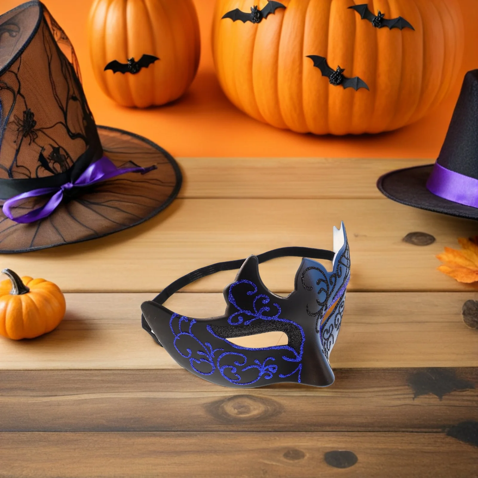 

Венецианская маскарадная маска на половину лица, элегантная пластиковая маска для глаз с ручной росписью для Хэллоуина, реквизит для фотосъемки Марди Гра