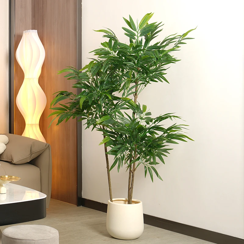 80-180 سنتيمتر كبير أوراق الخيزران الاصطناعية شجرة نباتات النخيل وهمية البلاستيك Monstera فرع النباتات الاستوائية للمنزل متجر ديكور الحفلات