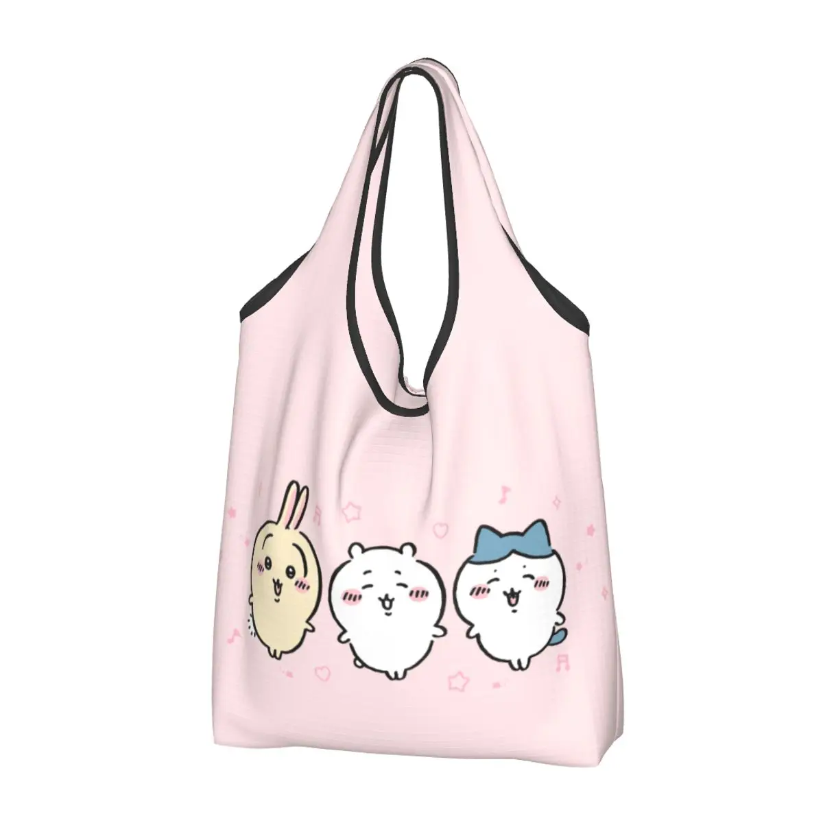 Custom Cartoon Chiikawa Anime Groceries Shopping Bags Shopper Shoulder Tote Bags Big Capacity Portable Popular Manga Handbag