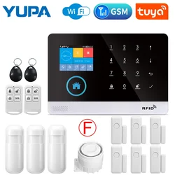 YUPA Home ALARM อุปกรณ์เสริมประตูและหน้าต่างเครื่องตรวจจับ PIR Motion Detector เครื่องตรวจจับควันรีโมทคอนโทรลเชื่อมต่อ Tuya APP PG103