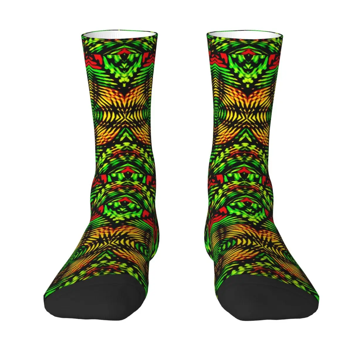 Funny Crazy Sock for Men Rasta Vintage Quality Pattern Printed Crew Sock Casual Gift